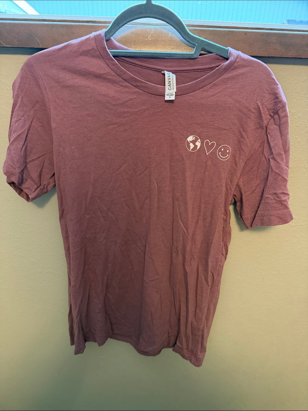 Bella Canvas Mauve Graphic Tee with White Icons